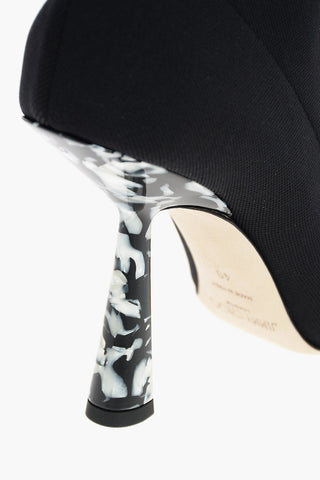 Sock-Booties with Marble Effect Spool Heel