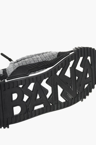 Laced Low Sneakers with Virgin Wool Front Part