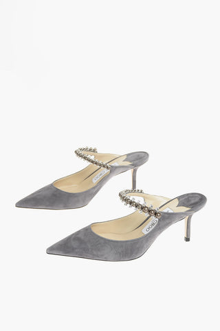 Point Toe Mules with Front Jewel Strap