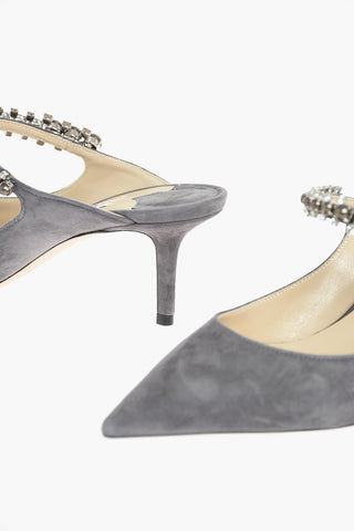 Point Toe Mules with Front Jewel Strap