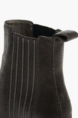 Stivaletti in Pelle Martellata con Inserti Laterali Elastici