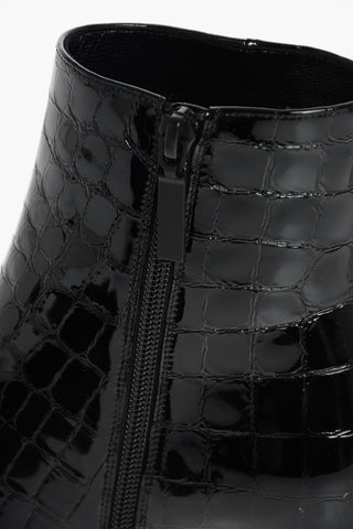 Leather FAKE COCCO AMAZZONIA Booties with Inner Zip