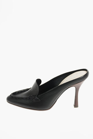 Leather Heeled Mules