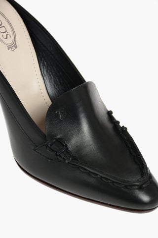 Leather Heeled Mules