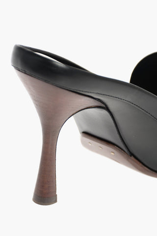 Leather Heeled Mules