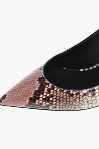 Slingbacks Bicolore in Pelle di Pitone