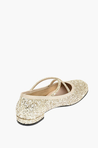 Ballerine Glitterate con Cinturini Criss Cross