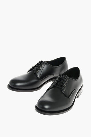 Laced VEAU SPORTIF Derby Shoes Metal Eyelet 