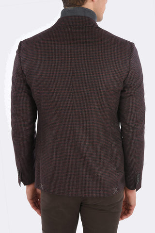 CC COLLECTION SPORTSWEAR Mini Check Blazer with Flap Pockets