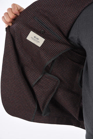 CC COLLECTION SPORTSWEAR Mini Check Blazer with Flap Pockets