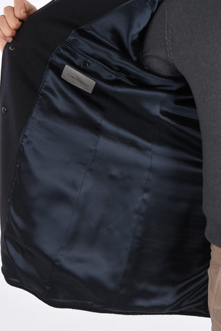 Cappotto in Lana con Rever Classico e Tasche con Aletta