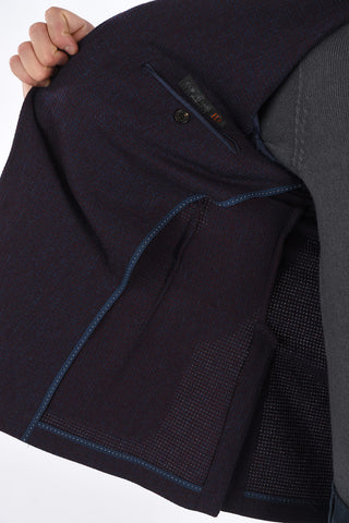 ID 3 Buttons Unlined Pin Check Blazer