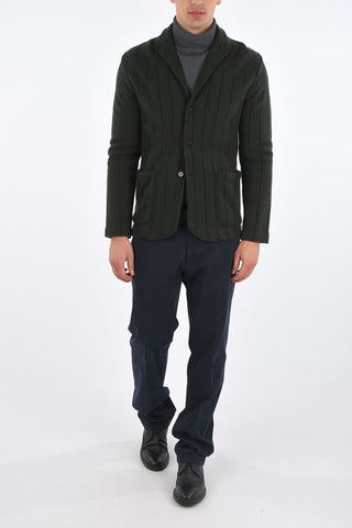 CC COLLECTION Chalkstripe 3 Button Blazer with Patch Pocket