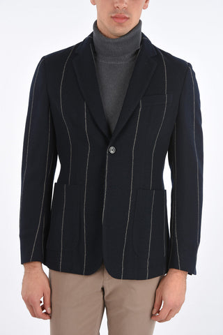 CC COLLECTION Pinstriped Blazer with Patch Pockets