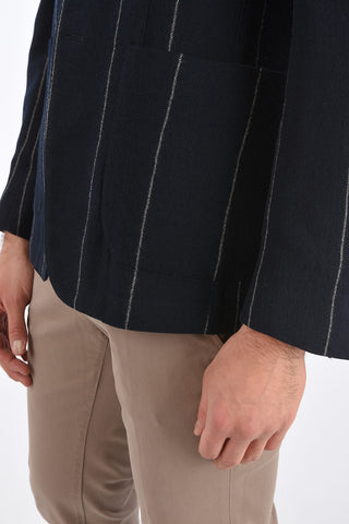 CC COLLECTION Pinstriped Blazer with Patch Pockets