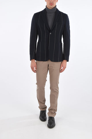 CC COLLECTION Pinstriped Blazer with Patch Pockets