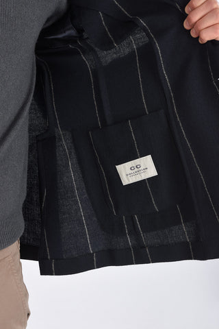CC COLLECTION Pinstriped Blazer with Patch Pockets