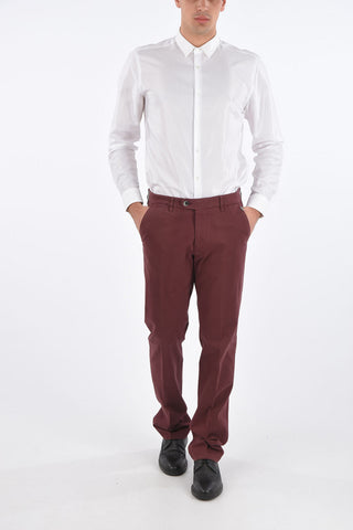 ID Cotton-twill Mid-waisted Chino Pants