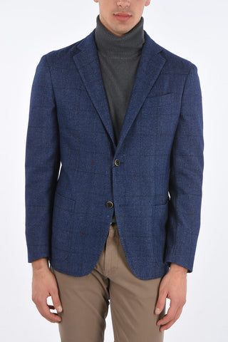 CC COLLECTION SPORTSWEAR Blazer Overcheck Twill con Tasche a Toppa