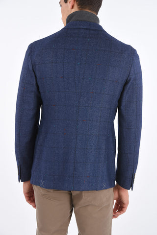 CC COLLECTION SPORTSWEAR Blazer Overcheck Twill con Tasche a Toppa