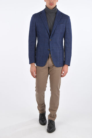 CC COLLECTION SPORTSWEAR Blazer Overcheck Twill con Tasche a Toppa