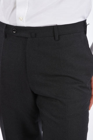 wool Mid-rise waist single pleat trousers
