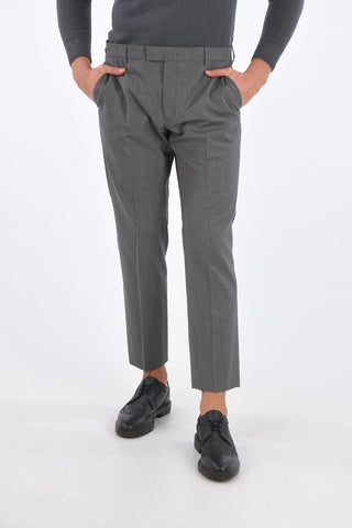 virgin wool belt loops trousers