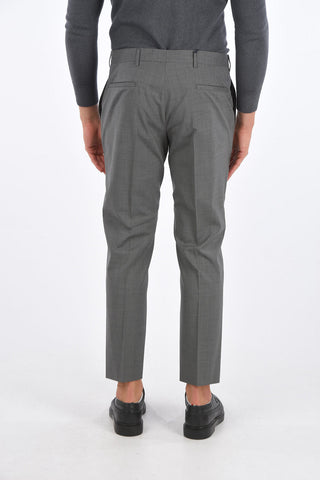 virgin wool belt loops trousers