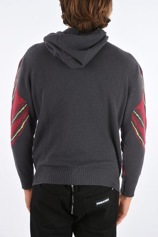 Cashmere Dragon-Embroidered PHANTOM Sweater with Hood