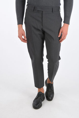 virgin wool belt loops trousers