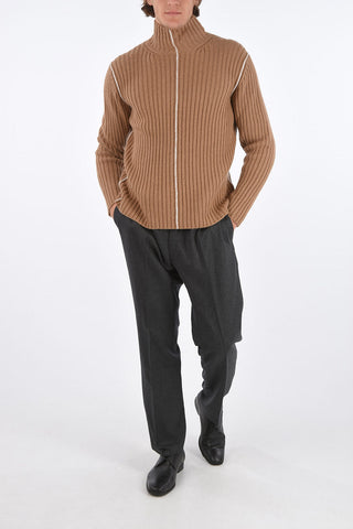 ribbed turtle-neck sweater