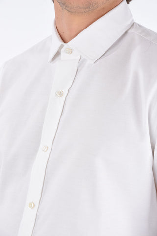 camicia in cotone collo francese