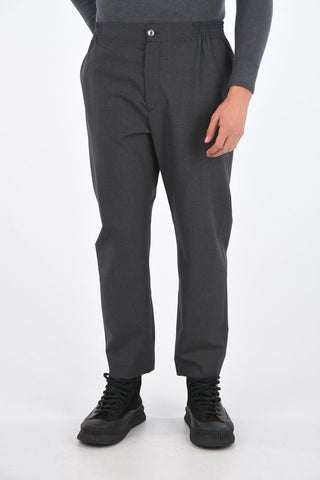 wool drawstring waist pants