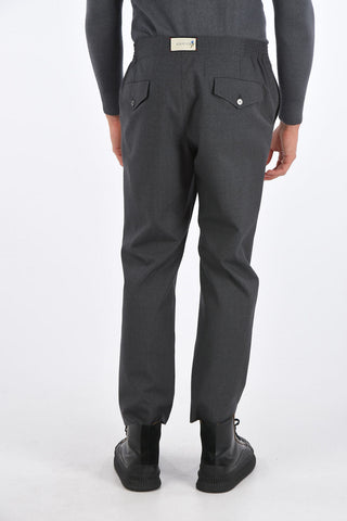 wool drawstring waist pants