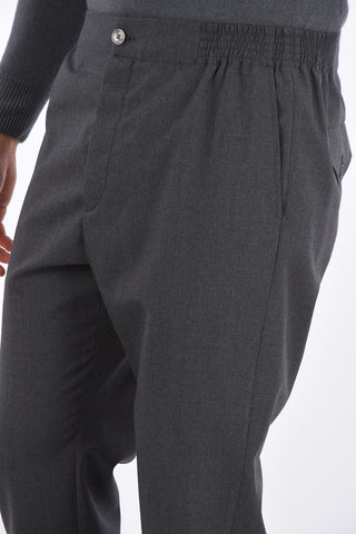 wool drawstring waist pants
