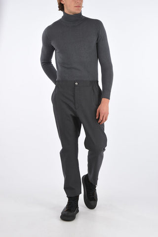 wool drawstring waist pants