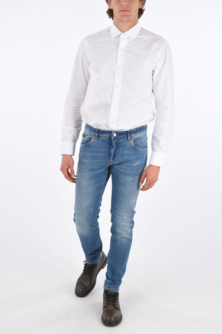 16.5cm stretch denim skinny fit jeans 
