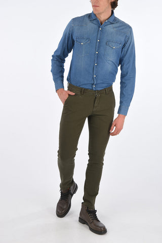 stretch cotton chinos