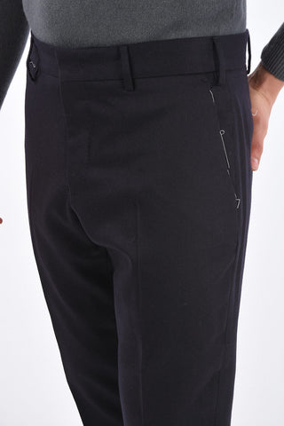 pantalone con passanti in lana stretch