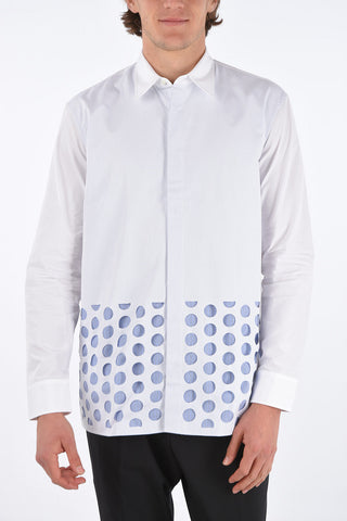 MM10 camicia collo francese con dettagli cut out