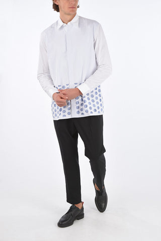 MM10 camicia collo francese con dettagli cut out