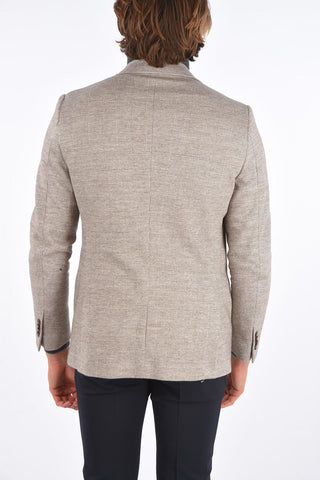 district check side vents notch lapel 2-button blazer