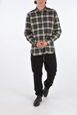 Spread Collar Tartan Shirt