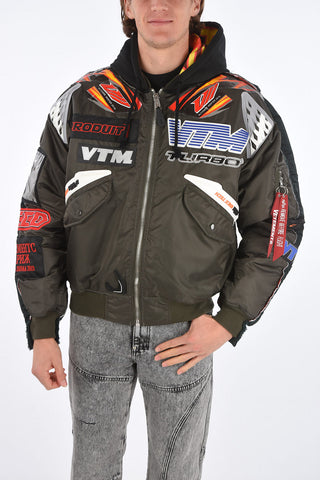 ALPHA INDUSTRIES Reversible Puffer jacket with patchs
