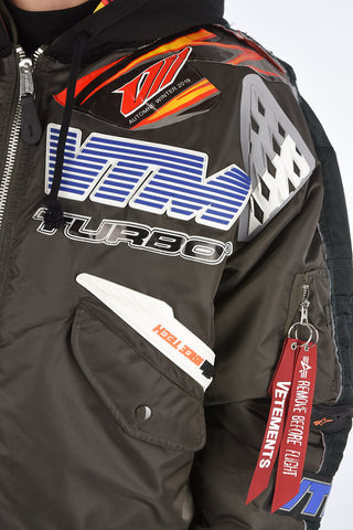 ALPHA INDUSTRIES Reversible Puffer jacket with patchs