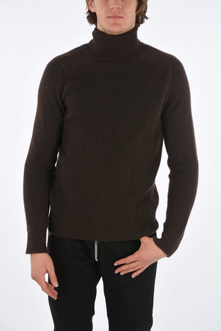 Cashmere and Wool Ribbed Sweater