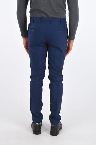 Mid-rise waist belt loops trousers