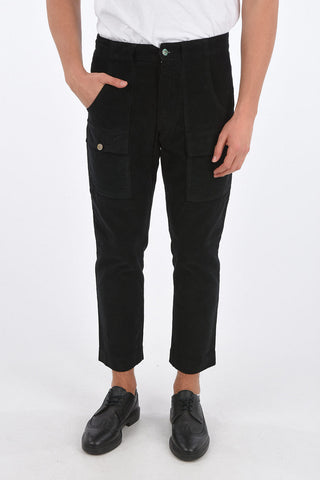 pantalone cargo in velluto a coste