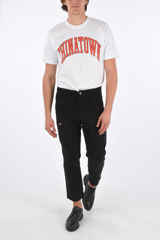 pantalone cargo in velluto a coste