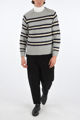 striped crew-neck sweater